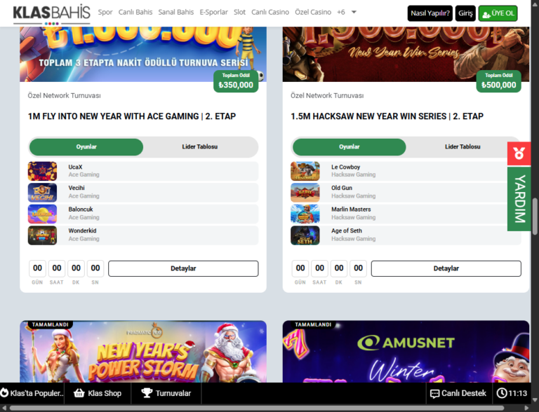 Klasbahis Casino Oyunları