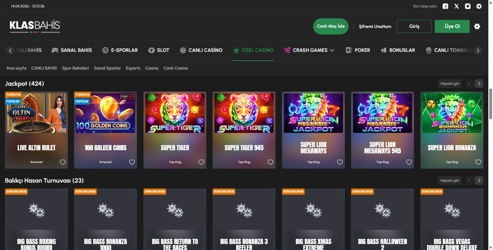 Klasbahis Canlı Bahis Oyunları