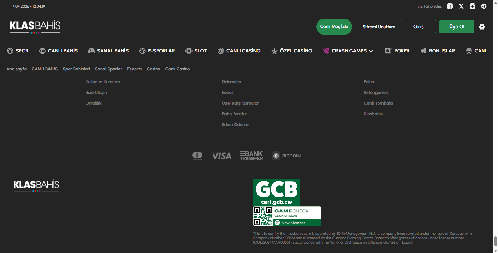 Klasbahis Para Çekme İşlemleri