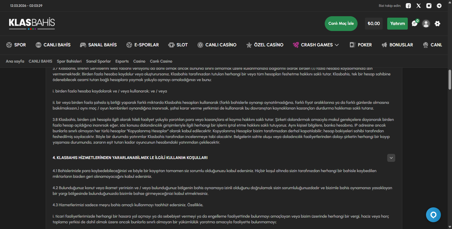 Klasbahis Kullanıcı Yorumları